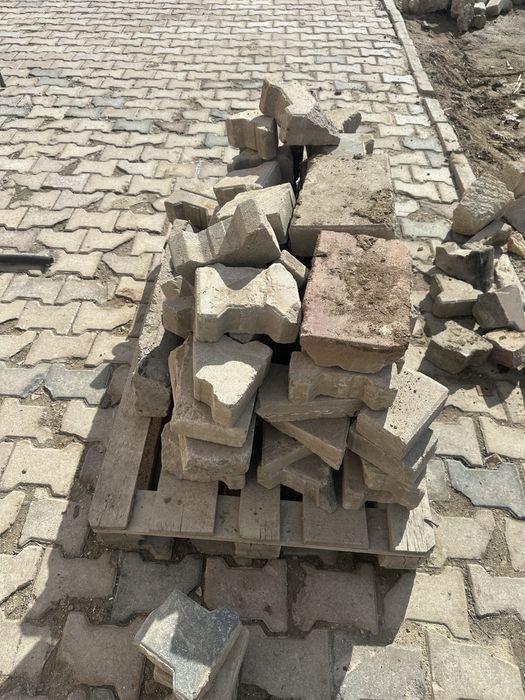 Ракуш кызыл тас брусчатка отход