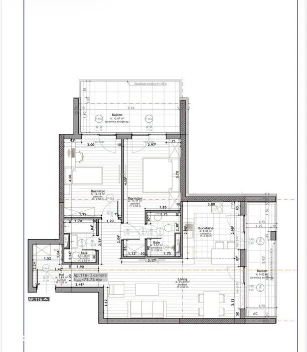 Apartament de vanzare 3 camere Scala Frunzisului