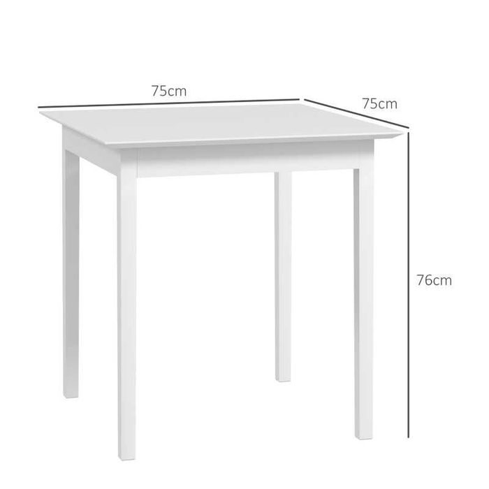 Кухненска маса HOMCOM  Квадратна маса,  75 см x 75 см x 76 см