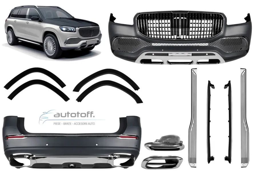 Pachet exterior + praguri electrice compatibil cu Mercedes GLS X167 (2020+) MBH Design