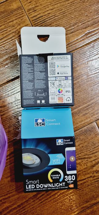 Spot incastrat negru LSC SMART CONNECT