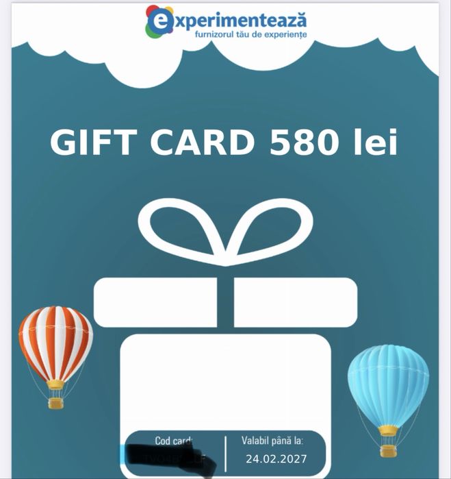 Voucher cadou pentru experiente unice Experimenteaza.ro