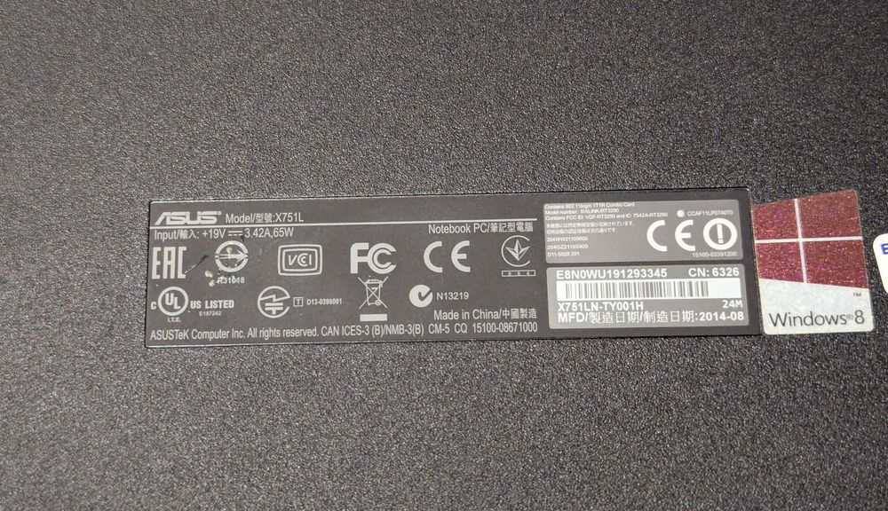 Ноутбук Asus x751L