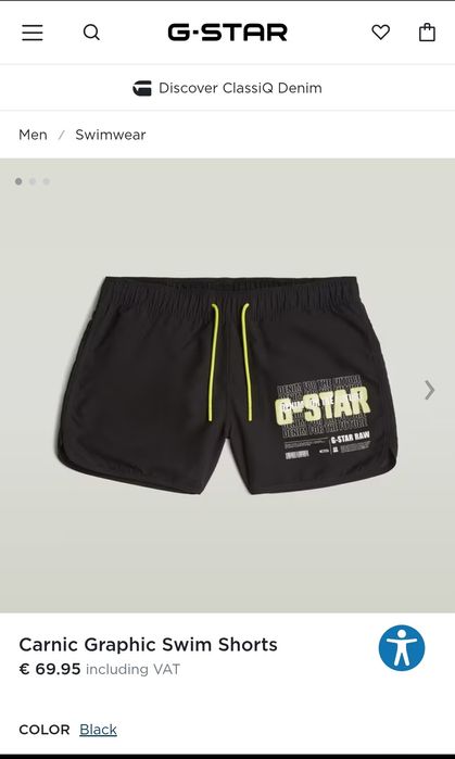 Оригинални бански G-Star Raw Carnic L , XL нови мъжки черни шорти
