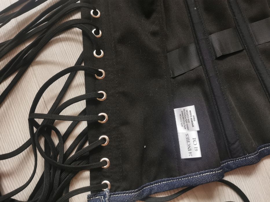 Corset întărit din denim mărimea S