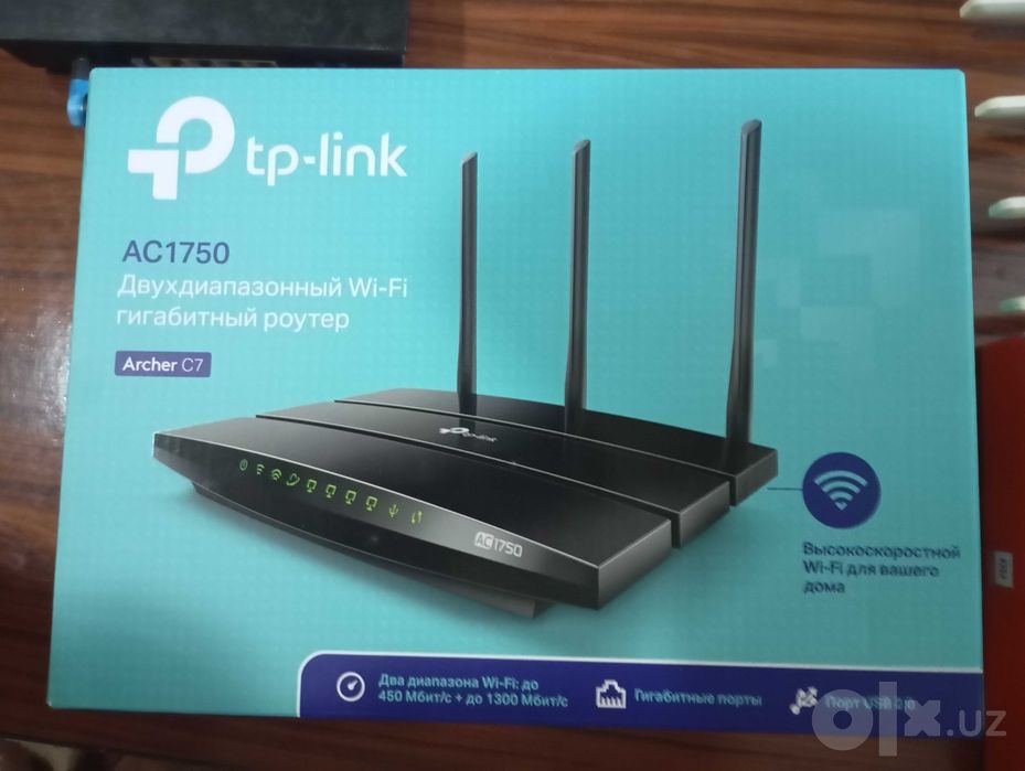 TP-Link Archer C7 AC1750 Wi-Fi router (v5 songi versiyasi, USB porti)
