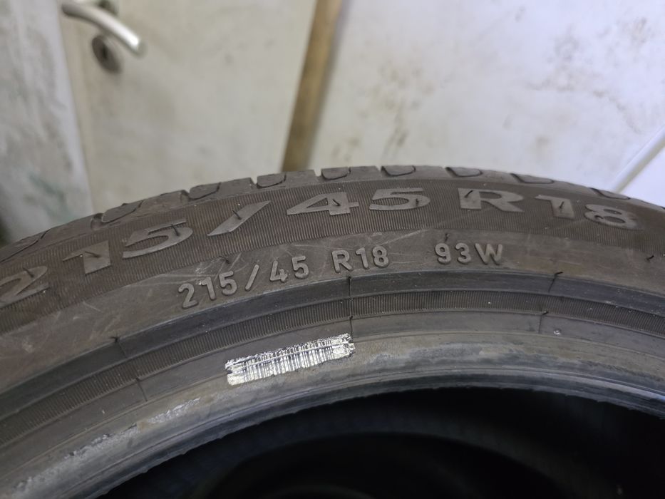 4бр Летни гуми 215 45 18 - Pirelli