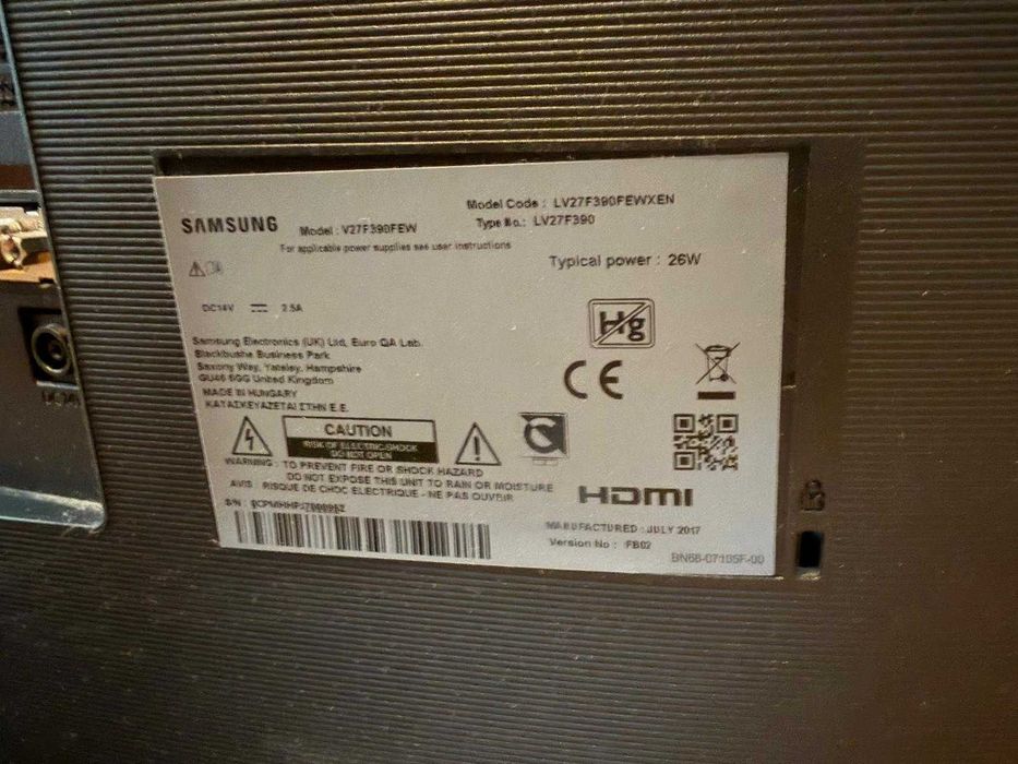 Monitor TV LED Samsung 27" curbat, cu TV tuner si boxe