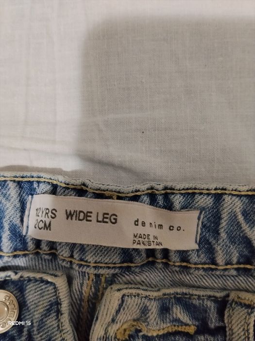 Blugi crac larg cu strasuri xxs(32)