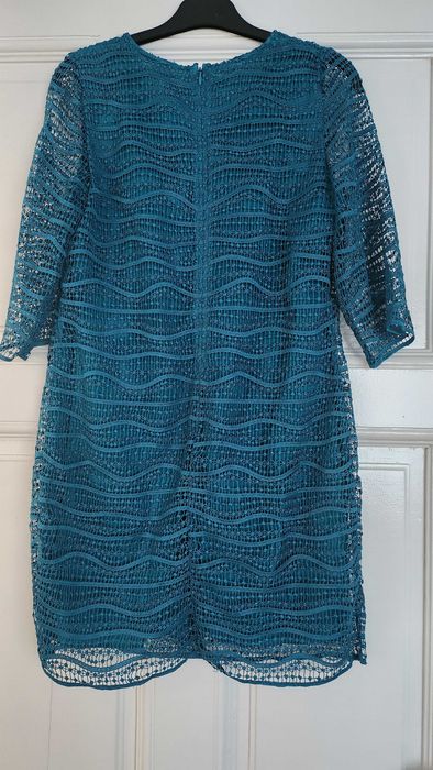 Комплект - зелен цял бански с рокля