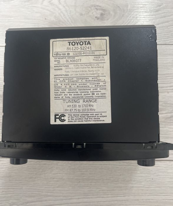 Автомагнитолла Тойота