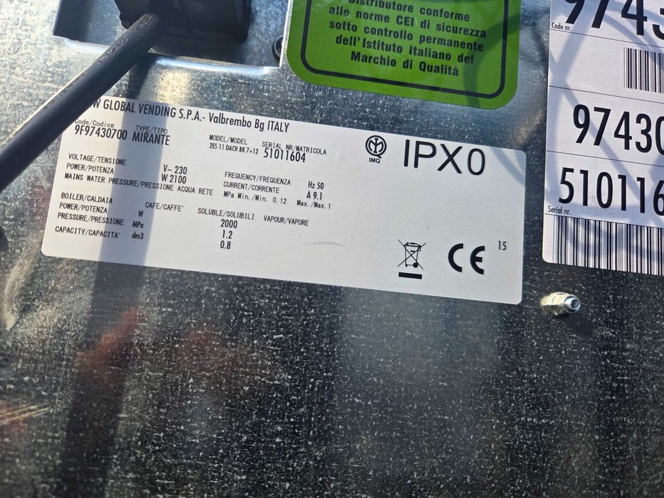 Automate cafea Necta Mirante, 2 grinders, 1 normal cup, 1 big cup