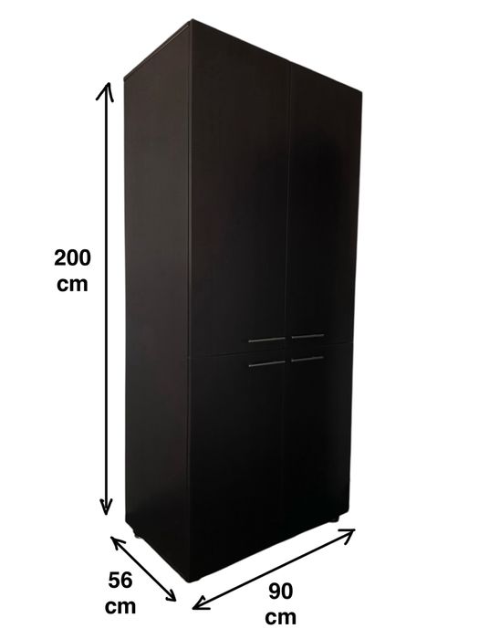 Dulap înalt din PAL, culoare wenge, 4 uși – stare foarte bună