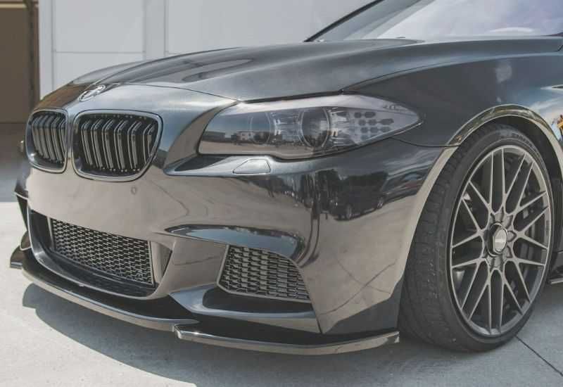 Преден лип спойлер за бмв ф10 ф11 м тех / bmw f10 f11 lip spoiler m tech / добавка за предна броня / нож