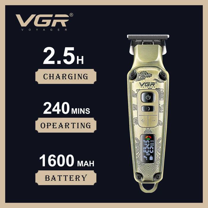 VGR V-901 Професионална машинка за подстригване USB включени аксесоари
