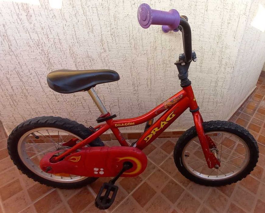 Детски велосипед 16” Drag Dragon, стоманена рамка, контра
