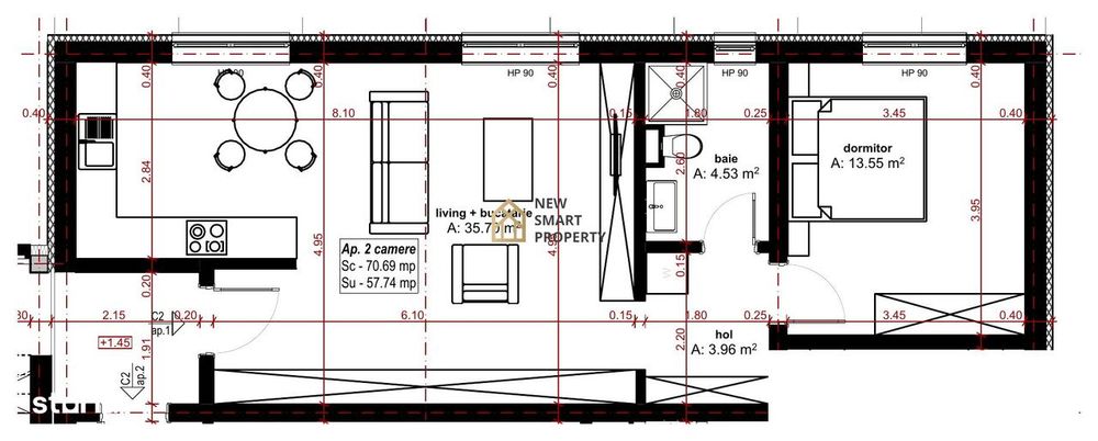 De vanzare apartamente NOI cu 2 camere Dimitrie Anghel