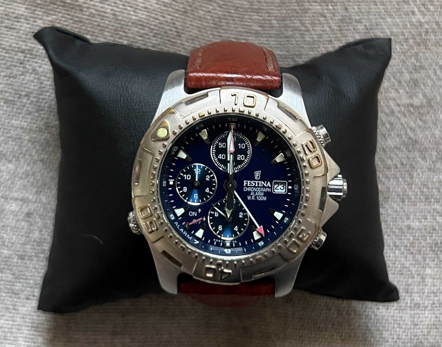 Ceas Festina Alarm Chronograph 8967 otel 100m cronograf vintage