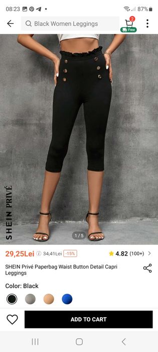 Pantaloni 3 sferturi shein