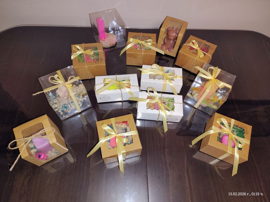 Букети от соеви свещи