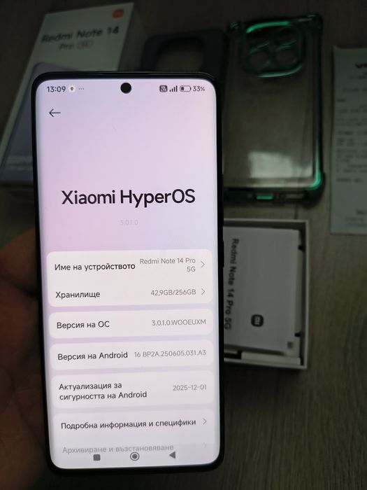 Redmi Note 14 Pro 5G, Amoled 120Hz, 200 MP AI, 8GB