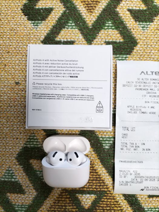 Căști Apple Airpods 4 ANC, model 2024