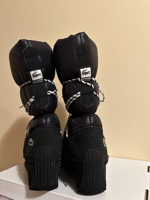 Cizme de iarna/ zapada impermeabile negre MOON BOOTS LACOSTE originale