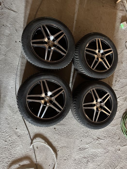 Set 4 jante Dezent R16 + anvelope iarnă Hankook 215/55 R16 Volvo