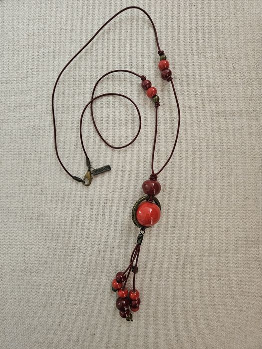 Дамско колие, бижу медальон, огърлица Мънисто