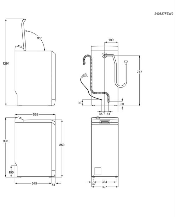 Masina de spalat rufe cu incarcare verticala AEG