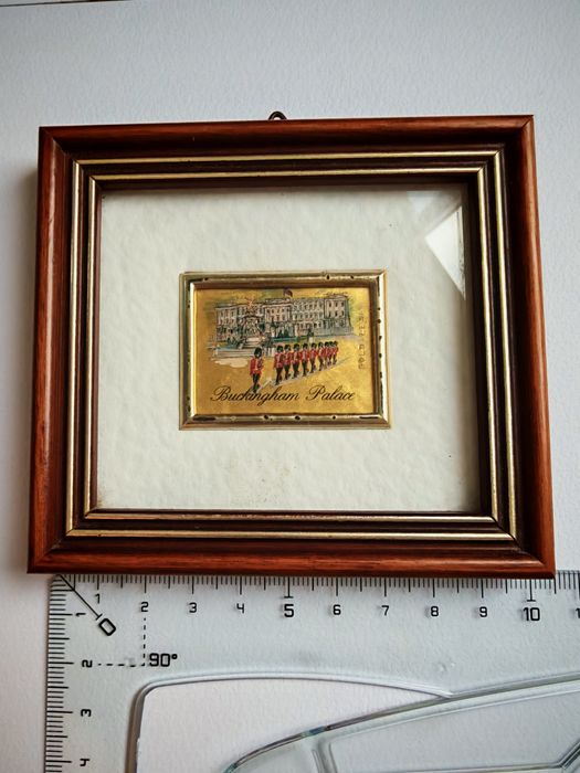 Lot 4 tablouri italiene cu foiță de aur 23K/24K, înrămate, cu certificate