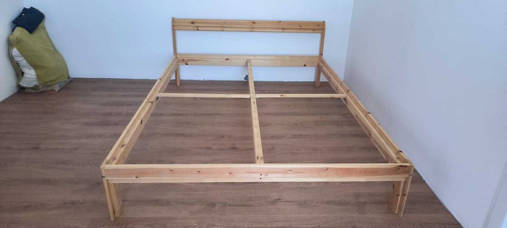 Двойно легло (140x200) Икеа Neiden + подматрачна рамка Luroy