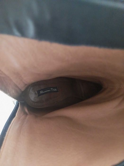 Оригинални боти Massimo Dutti естесвена кожа