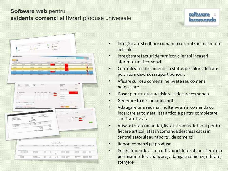 Aplicatii software la comanda,  baze de date personalizate in diverse domenii