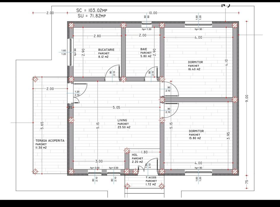 Casă 3 camere Bârnova