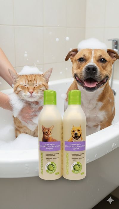 Шампунь для короткошерстных кошек и собак
