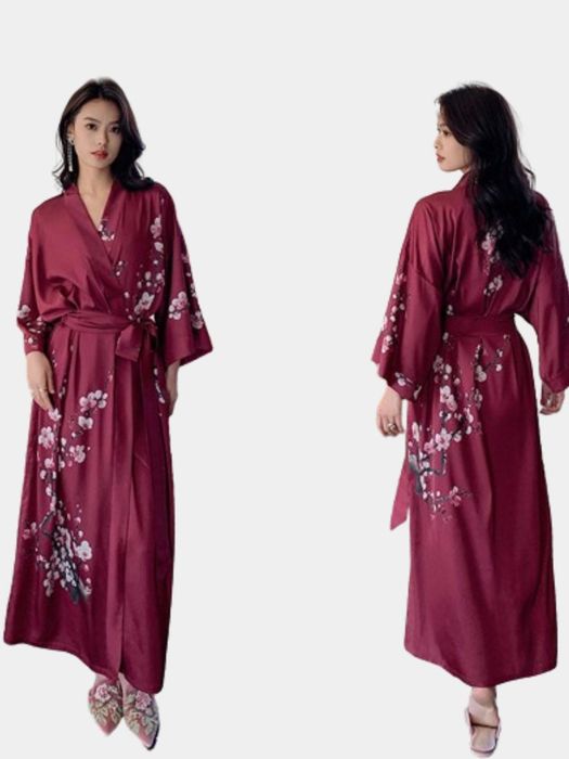 Атласная халат женский