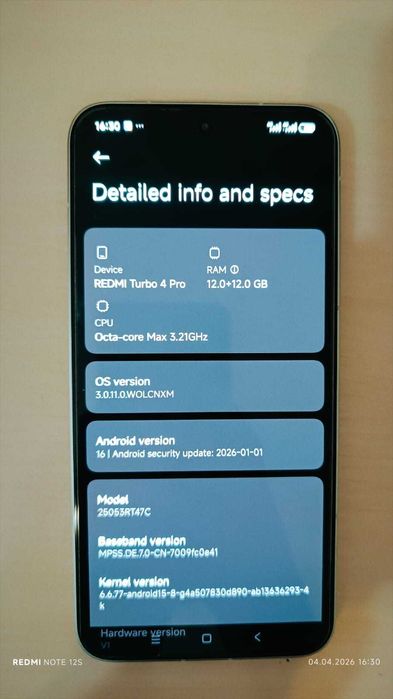 Redmi Turbo 4 Pro 12/256 ГБ