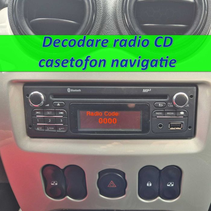 Decodare radio casetofon Dacia lodgy logan logan sandero dokker duster