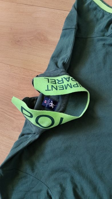 Tricou verde U.S. Grand Polo stil casual / Mărime S