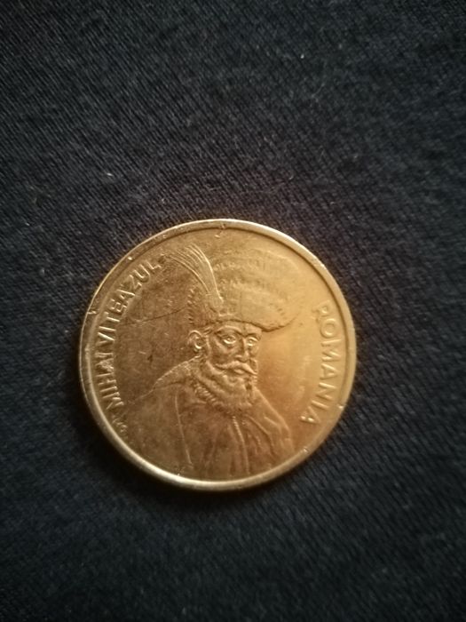 Moneda 25 lei, veche, din 1991, cu chipul lui Mihai Viteazul