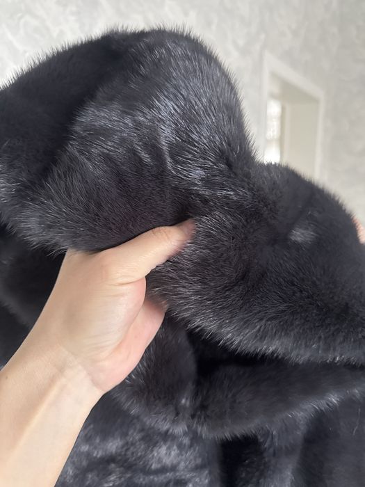 норковая шуба с капишоном