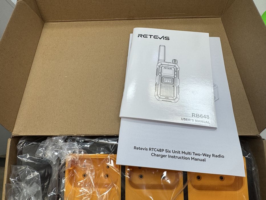 Set 6 Statii Radio, Retevis RB648, IP86, USB-C, 2000mAh, Fullbox, Noi