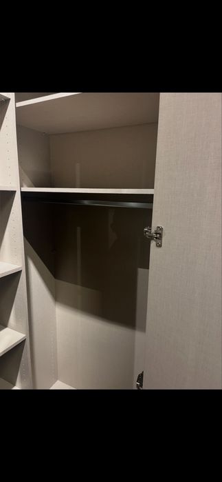 Гардероб ъглов  бял МДФ