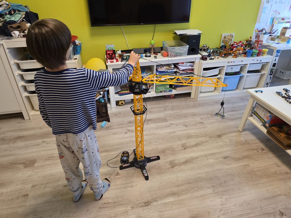 Macara mare copii telecomandata 1 metru NOUA crane constructii