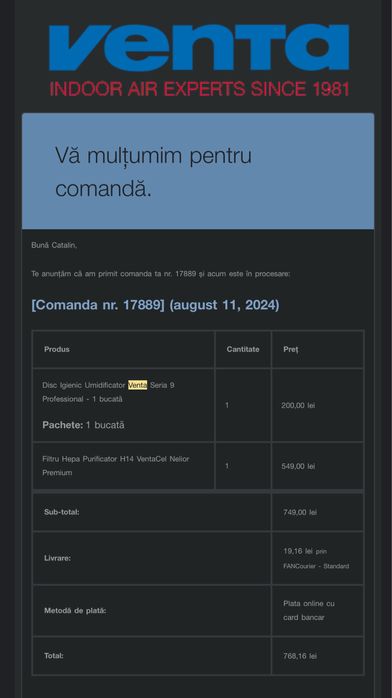 Purificator si umidificator aer VENTA Professional AH902