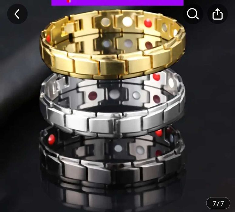 Продавам Магнитни гривни от титан