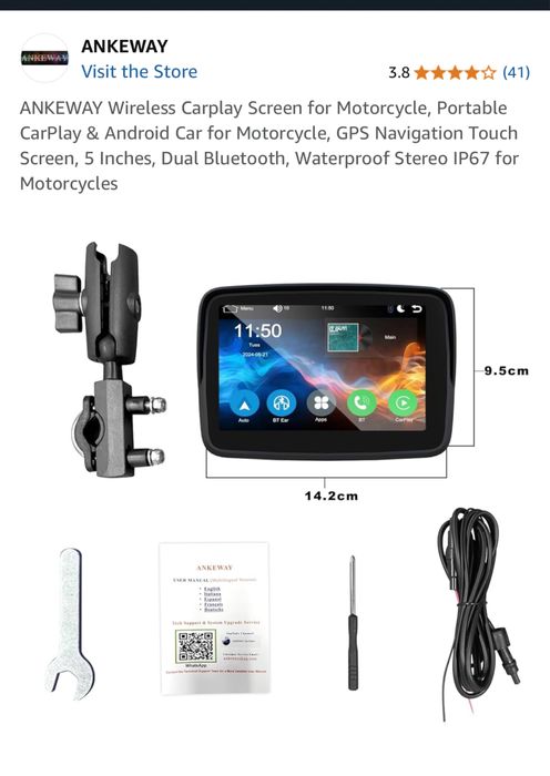 Navigatie wireless motocicleta, 5 inch, sigilate, transport ZERO