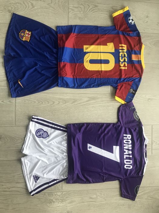 Детски РЕТРО екипи Барса Меси 10 и Реал М Роналдо 7