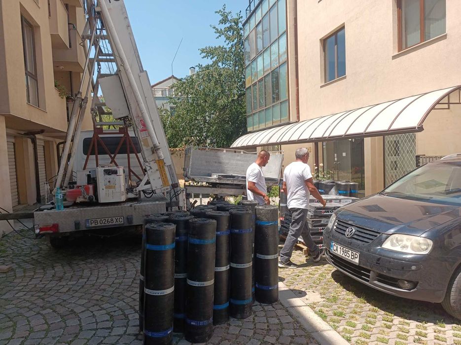 Хаспел за керемиди – мобилен асансьор за покриви под наем София